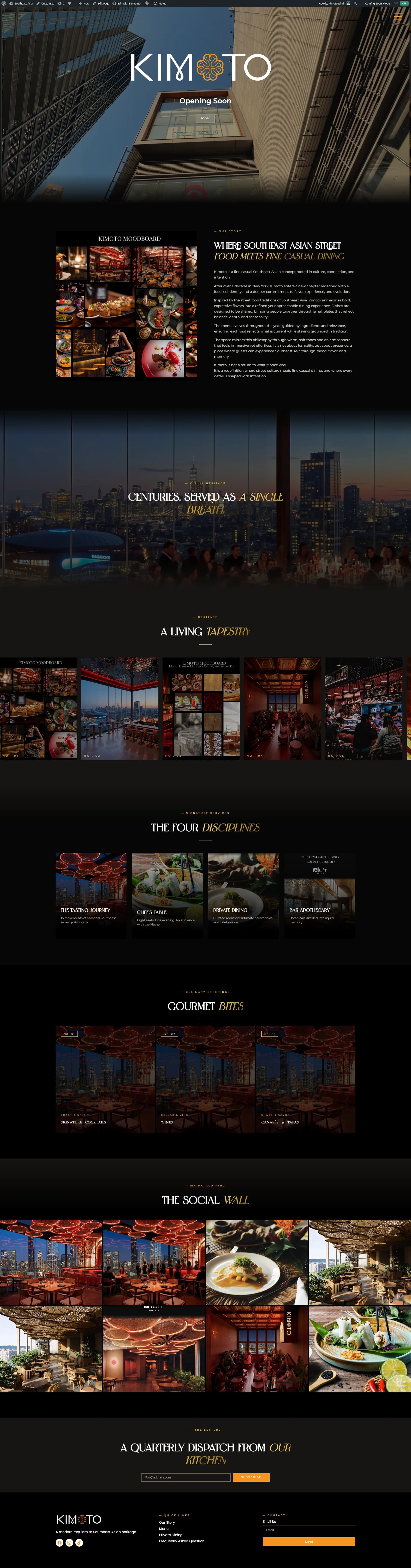 Kimoto NYC — Southeast Asian Rooftop Restaurant Screenshot